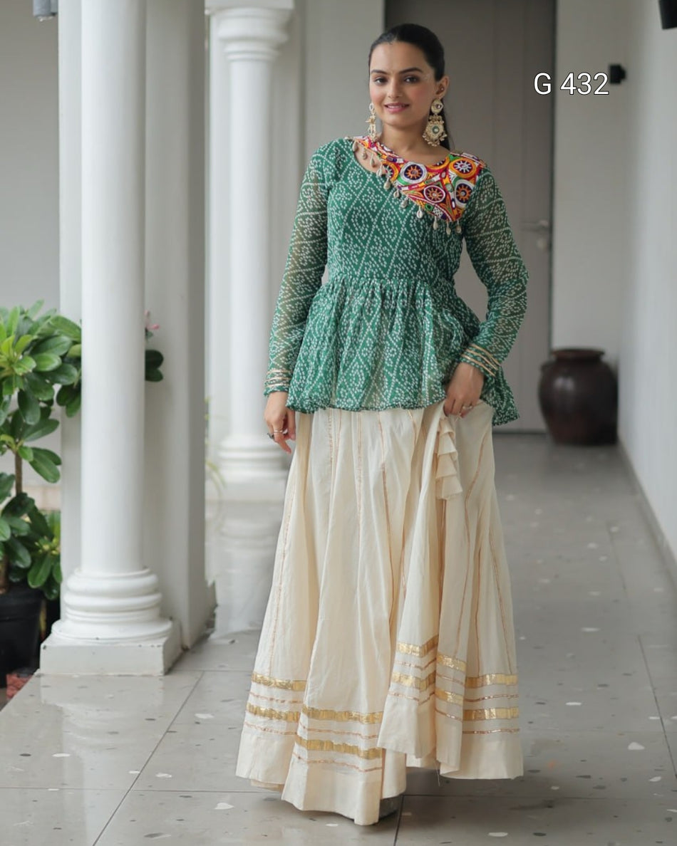 Festive Ethnic Lehenga with Gamthi Work - G 432
