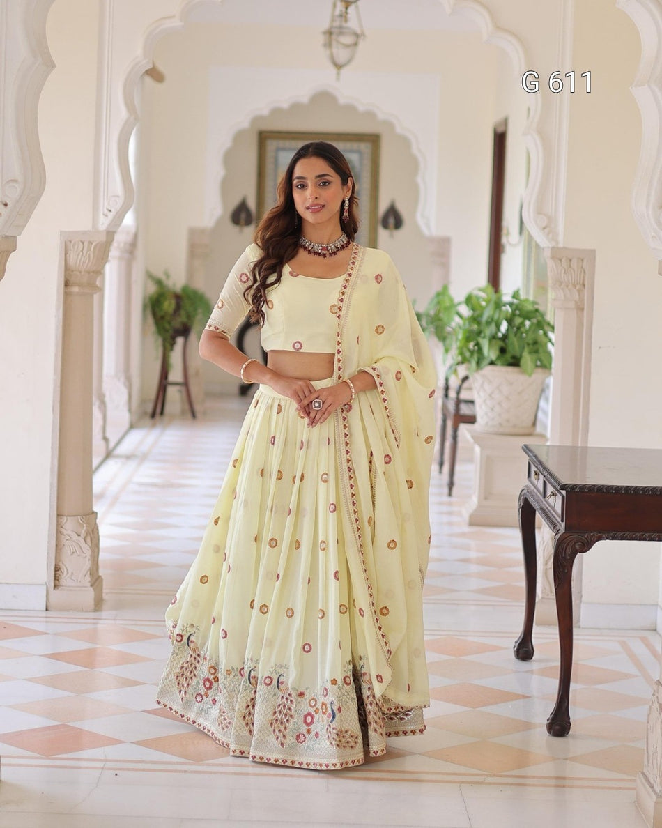 Designer Lehenga Choli with Luxurious Detailing - G 611