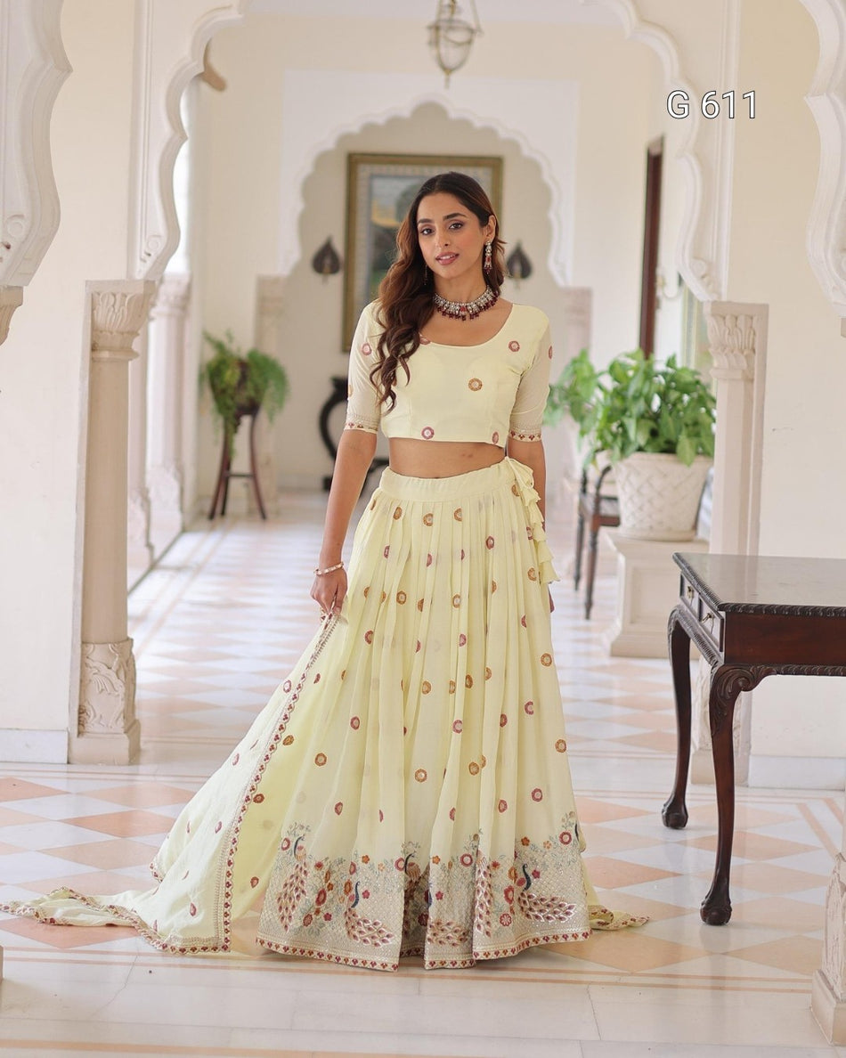 Designer Lehenga Choli with Luxurious Detailing - G 611