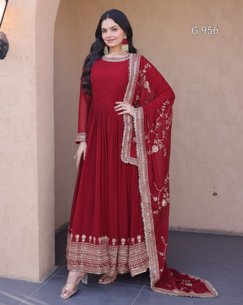 Royal Faux Blooming Celebration Gown - G 956