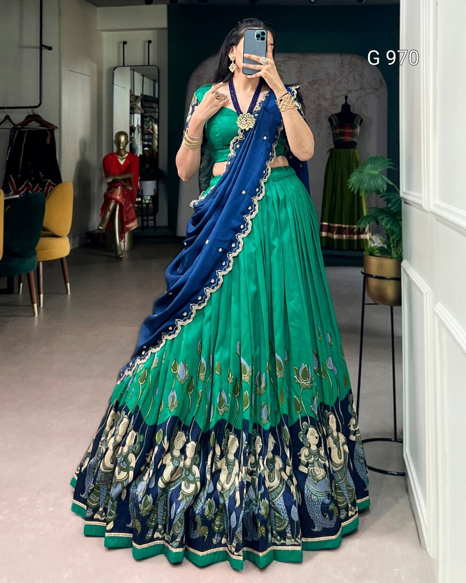 Embroidered Chinon Dupatta Lehenga Collection - G 970