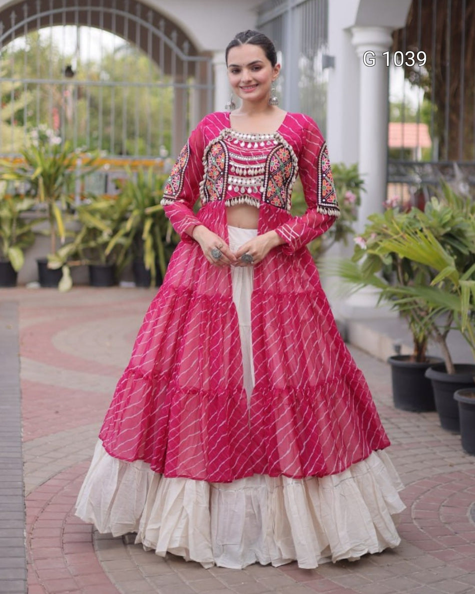 Gujarati Style Lehenga Kurti Collection - G 1039