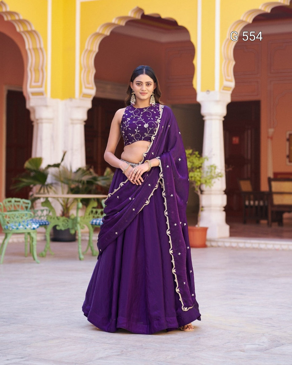 Designer Festive Look with Delicate Embroidery Detail - G 554