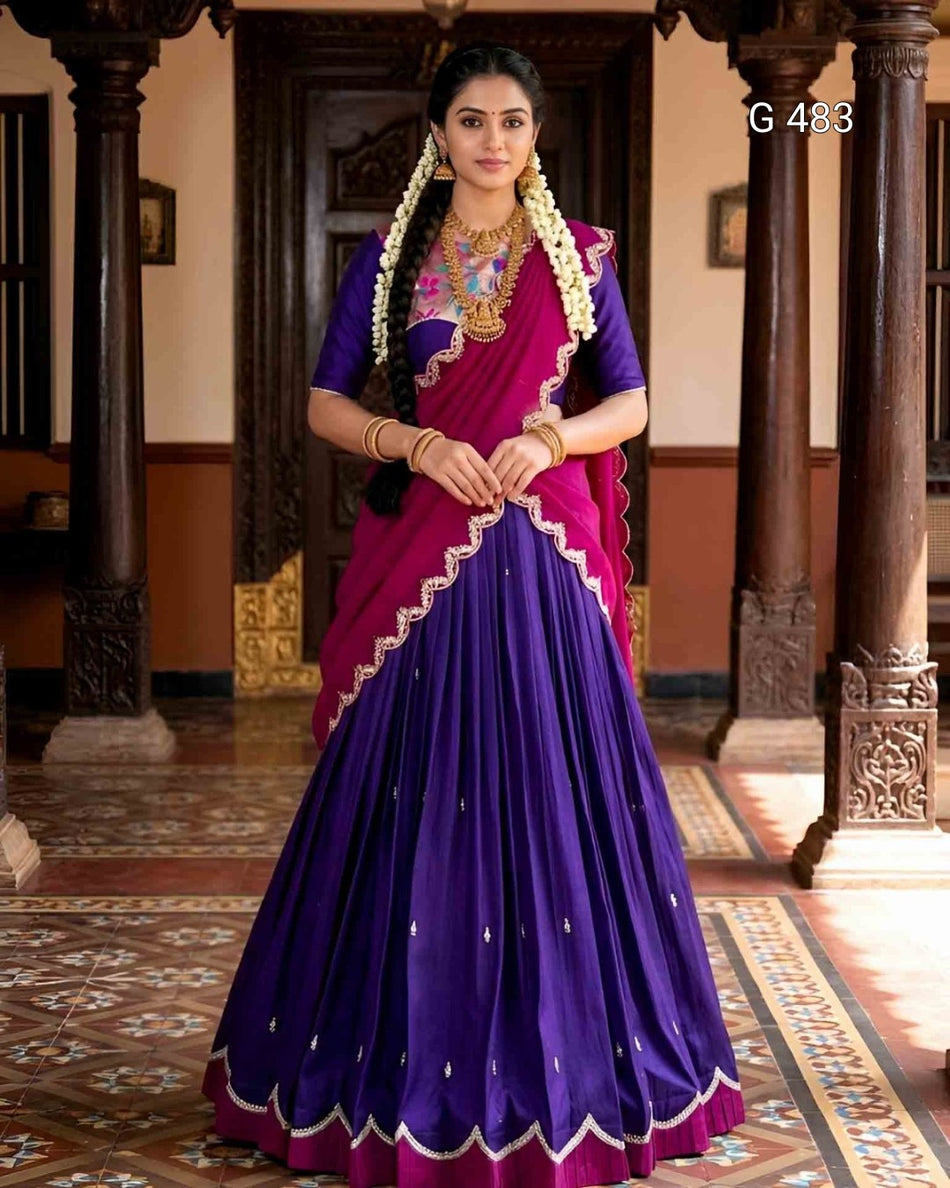 Premium Naysha Lehenga Choli with Detailed Embroidery - G 483