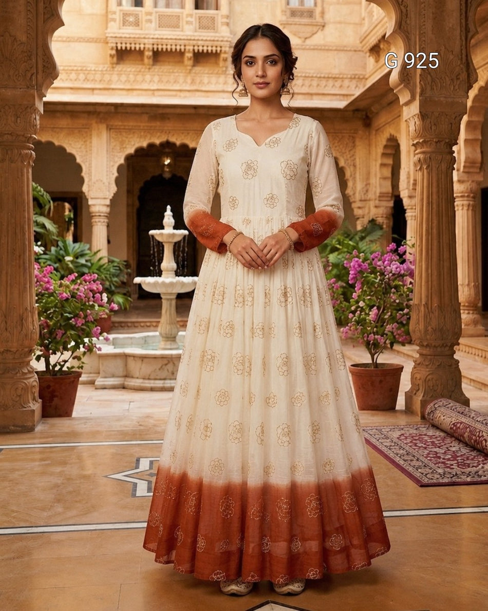Premium Sequins Embroidered Designer Gown - G 925