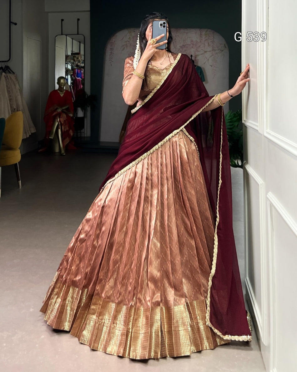 Elegant Dupion Silk Lehenga with Rich Traditional Appeal - G 539