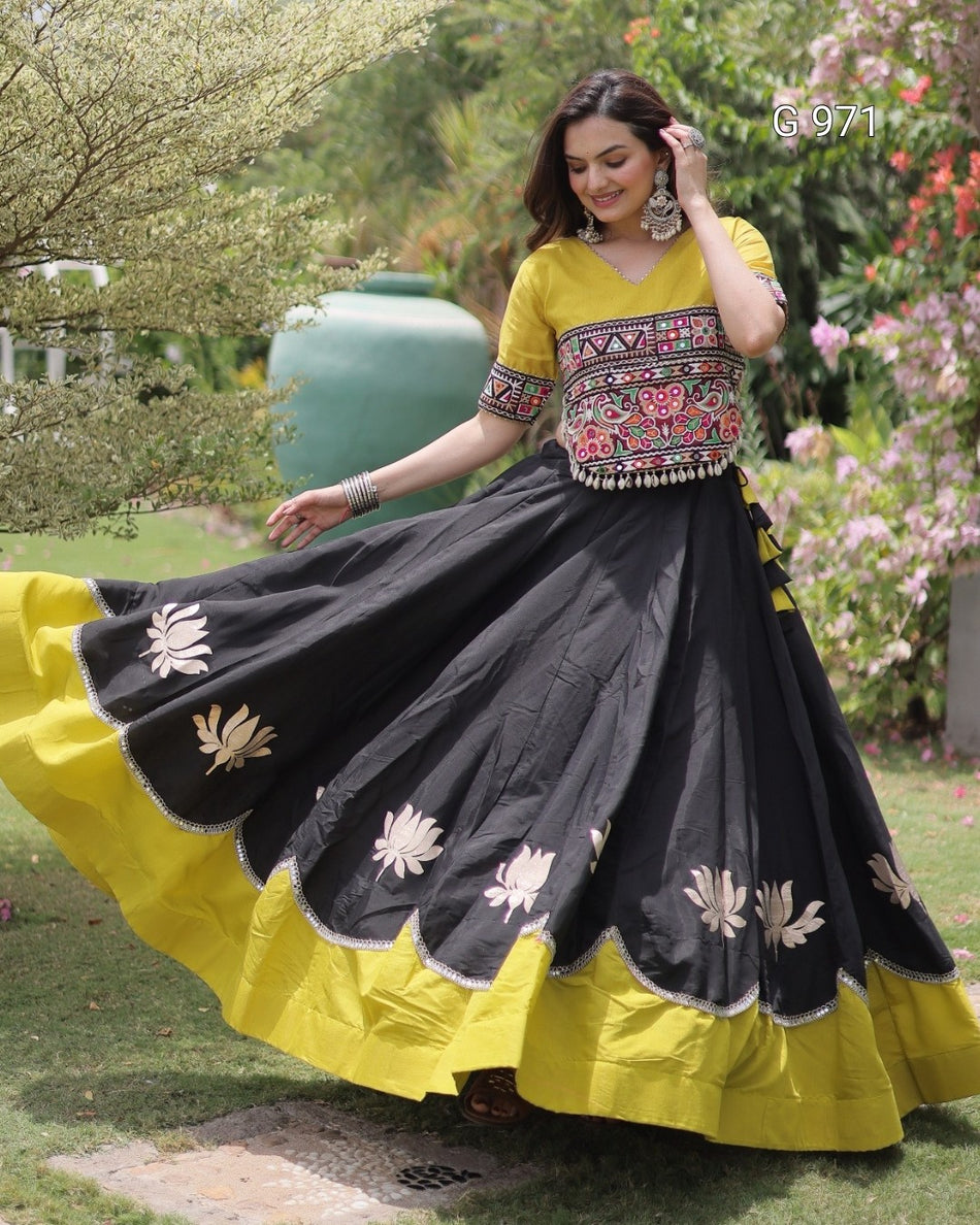 Traditional Roman Garba Wear Lehenga - G 971