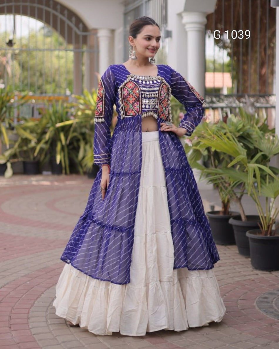 Gujarati Style Lehenga Kurti Collection - G 1039