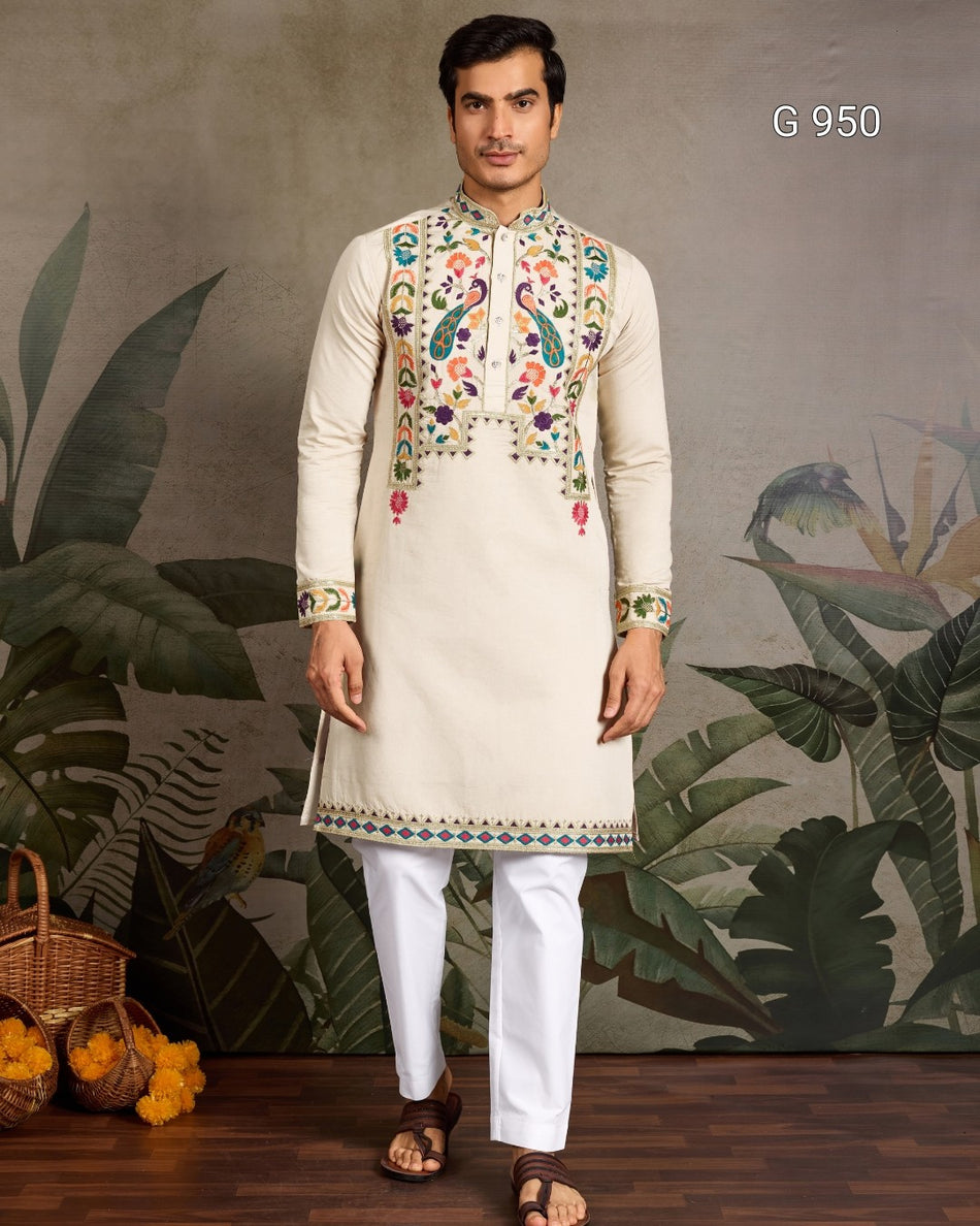 Traditional Rajwadi Men's Kurta Outfit - G 950