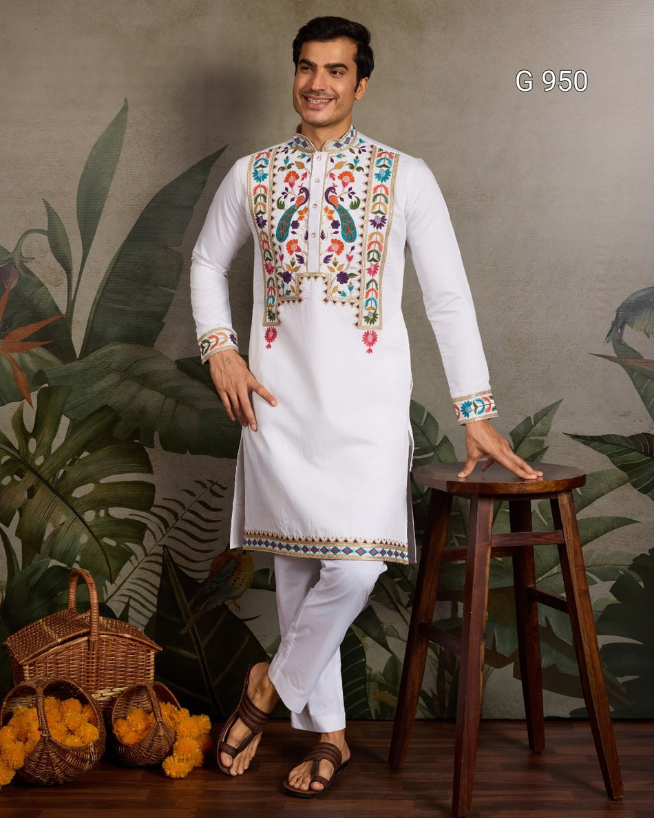 Traditional Rajwadi Men's Kurta Outfit - G 950