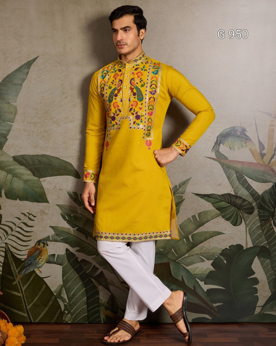 Traditional Rajwadi Men's Kurta Outfit - G 950