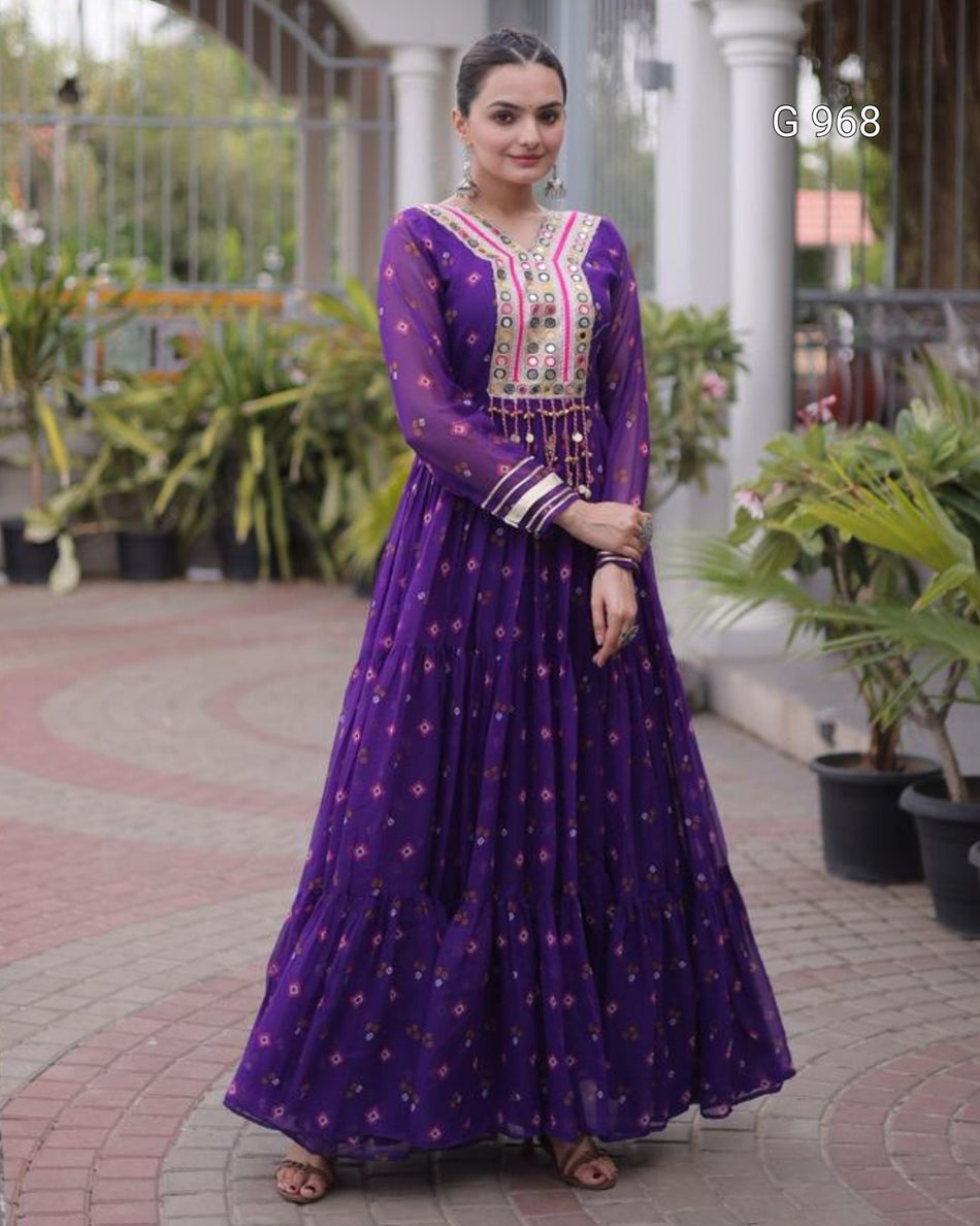 Kutchi Patchwork Garba Gown Collection - G 968