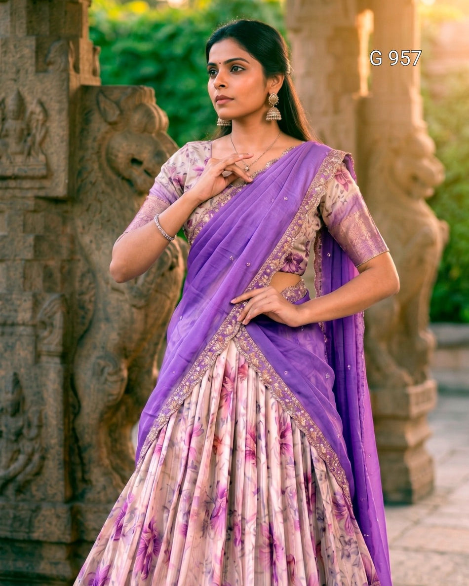 Luxury Kashmiri Dupatta Lehenga Set - G 957