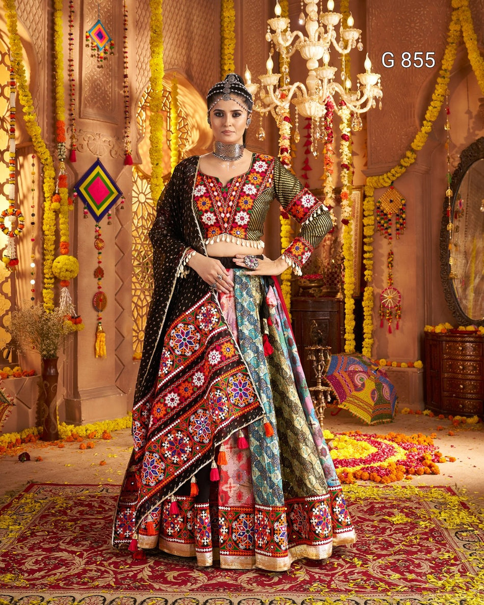 Premium Festive Lehenga with Traditional Work G 855