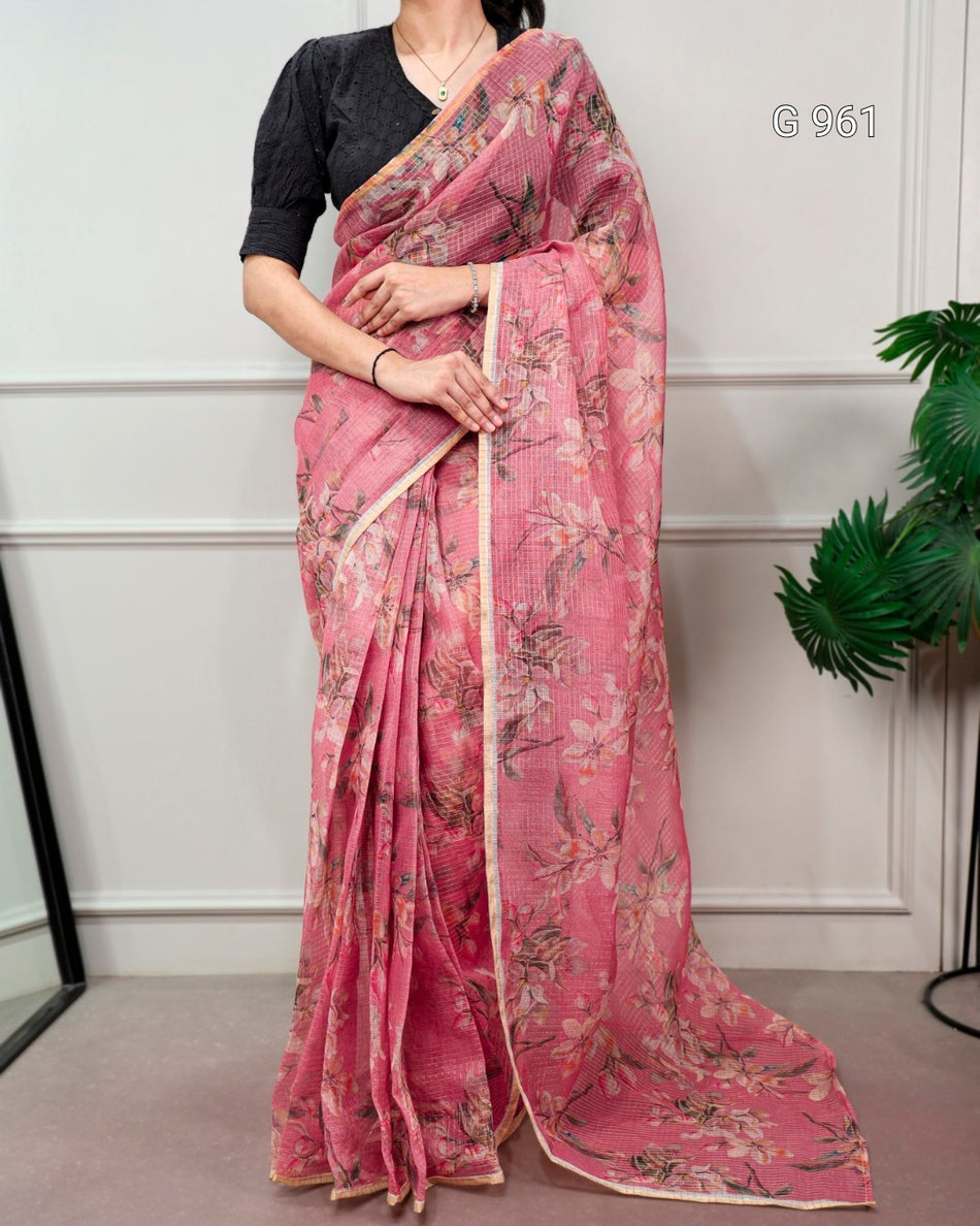 Blossom Kota Doria Saree Collection - G 961