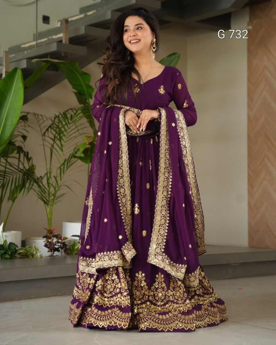 Graceful Designer Gown with Timeless Ethnic Charm G 732