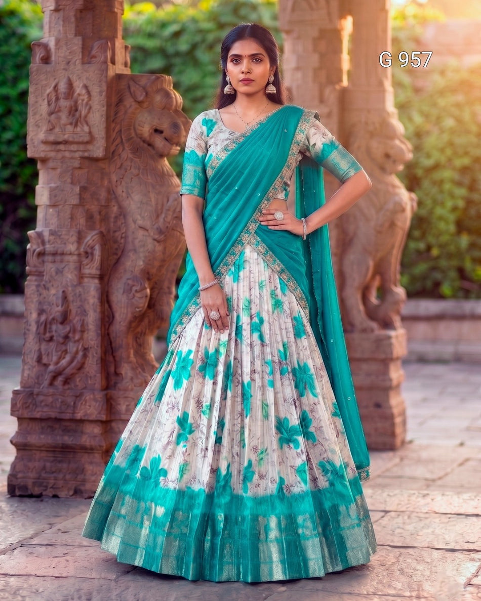 Luxury Kashmiri Dupatta Lehenga Set - G 957