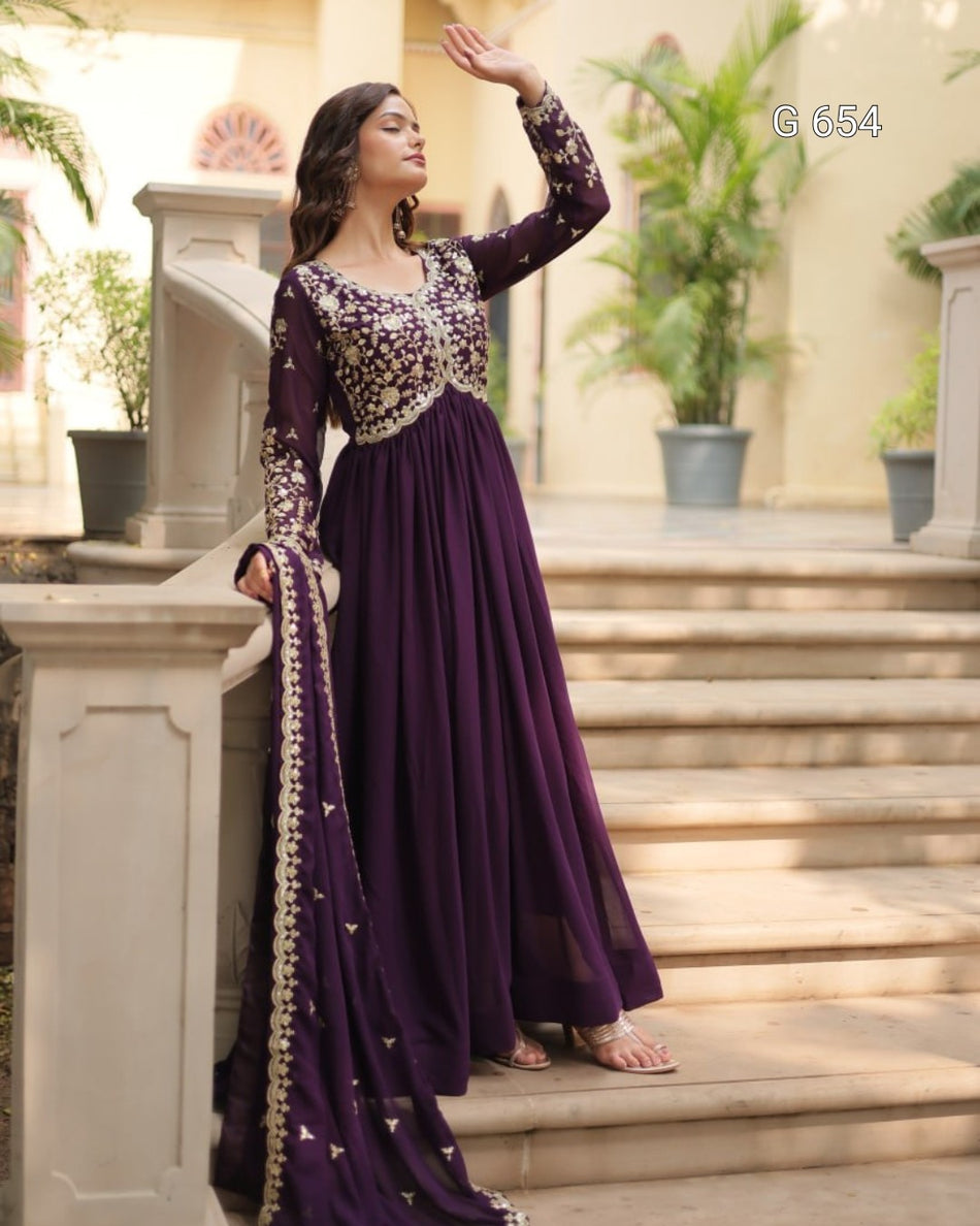 Luxurious Festive Gown with Timeless Glamour Appeal G 654