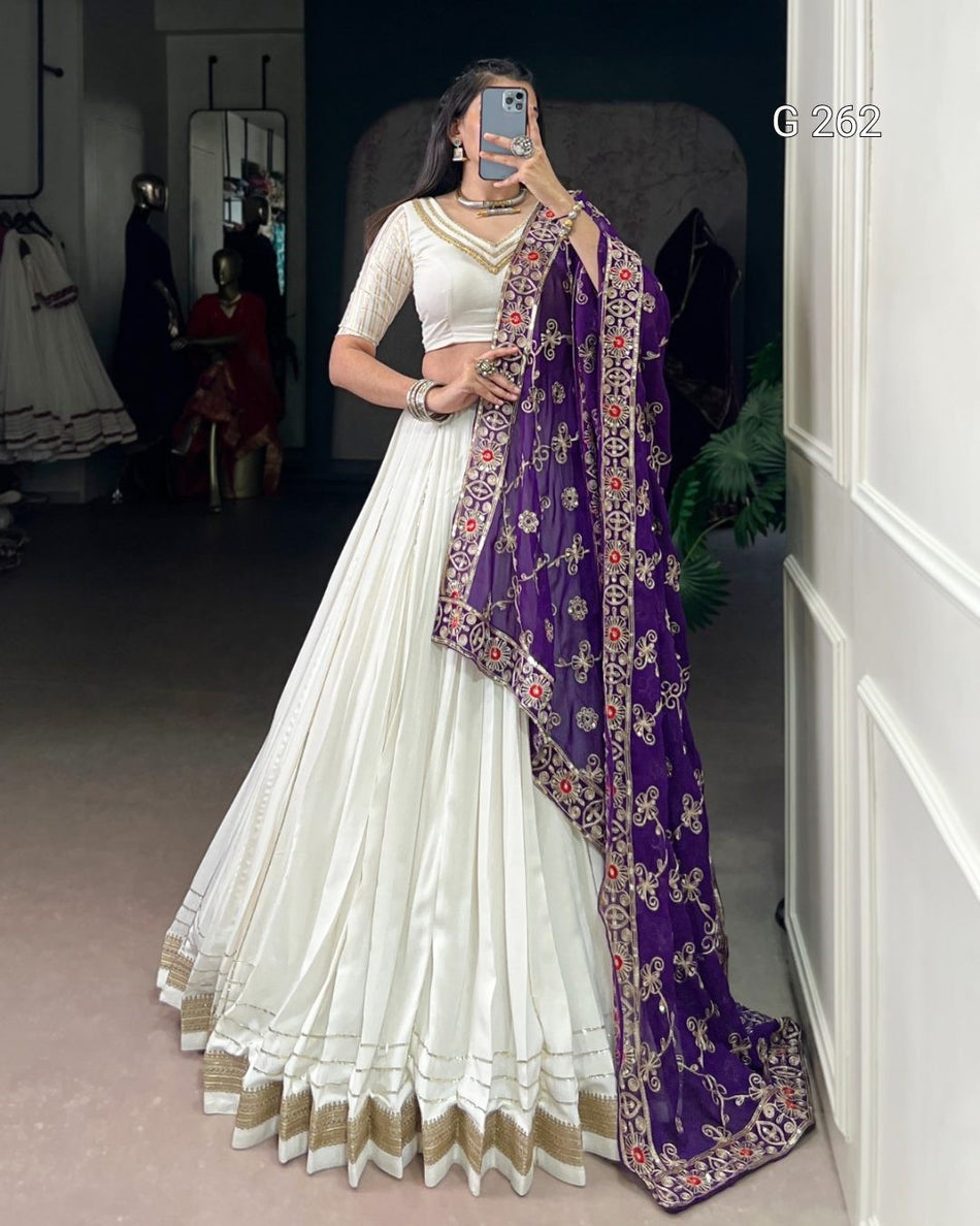 Lace Touch Up Pure Rayon Lehenga with Zari Weaving – G 262