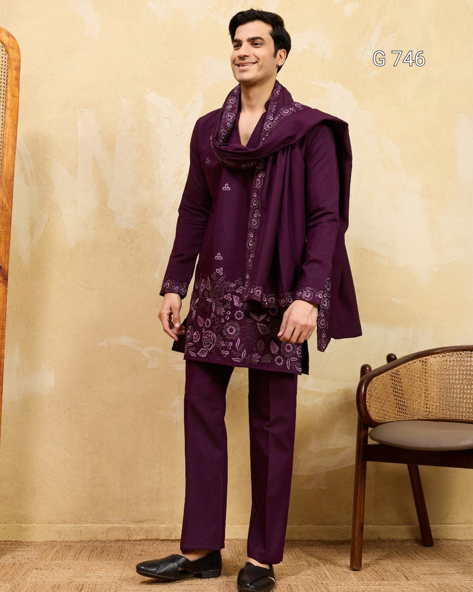 Luxurious Viscose Silk Kurta with Royal Appeal G 746